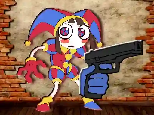 لعبة Pomni Maze Shooter على الانترنت