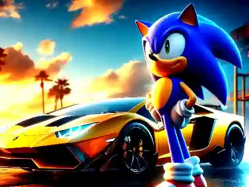لعبة Sonic Run for Lamborghini على الانترنت