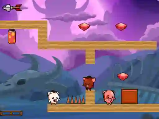 لعبة Pig Bros Adventure على الانترنت