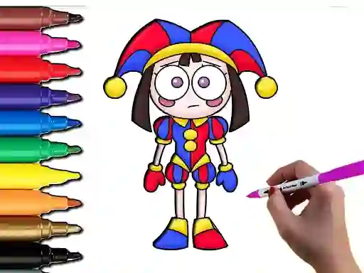 لعبة Pomni Coloring Time على الانترنت