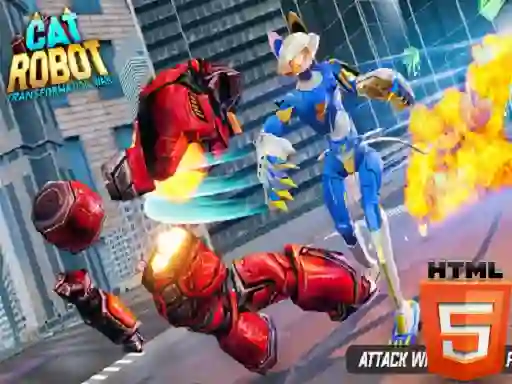 لعبة Cat Robot Transform War على الانترنت