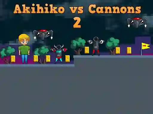 لعبة Akihiko vs Cannons 2 على الانترنت