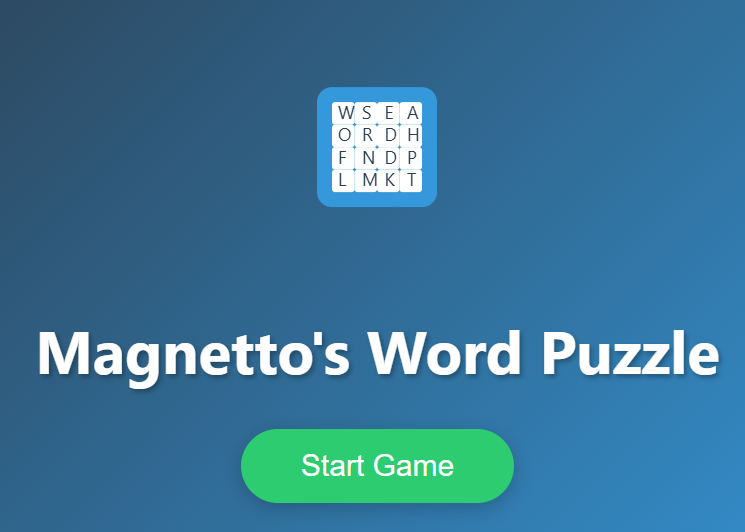 لعبة Magnetto ﺕﺎﻤﻠﻜﻟﺍ ﺰﻐﻟ  على الانترنت
