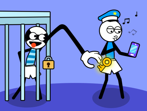 لعبة Stickman ﺰﻐﻠﻟﺍ ﺺﻠﻟﺍ ﻝﻭﺮﺗ  على الانترنت