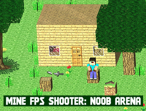لعبة Mine FPS Shooter: Noob Arena على الانترنت