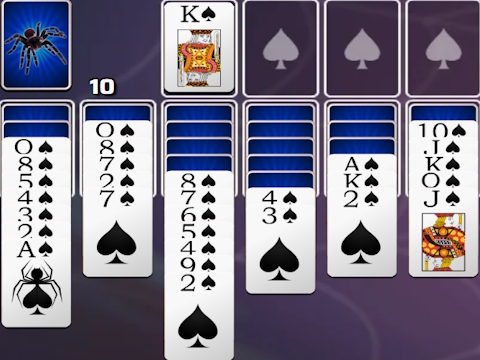 لعبة Spider solitaire ﻲﻧﻮﺘﺴﺒﻟﺍ  على الانترنت