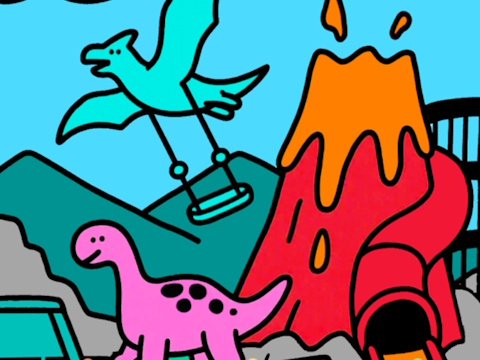 لعبة Code Dino Park ﺔﻄﺳﺍﻮﺑ ﻥﻮﻠﻟﺍ  على الانترنت