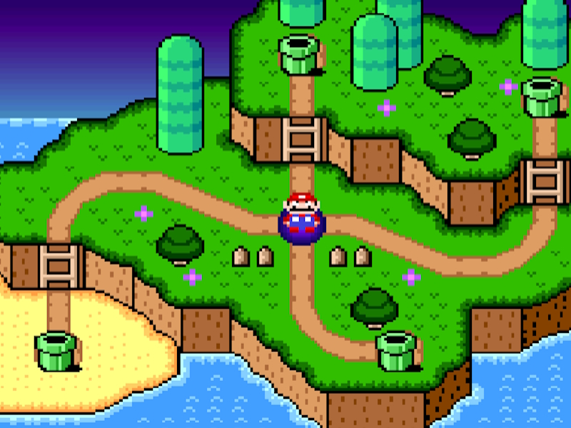 لعبة Super Mario World Legend of the Four Keys على الانترنت
