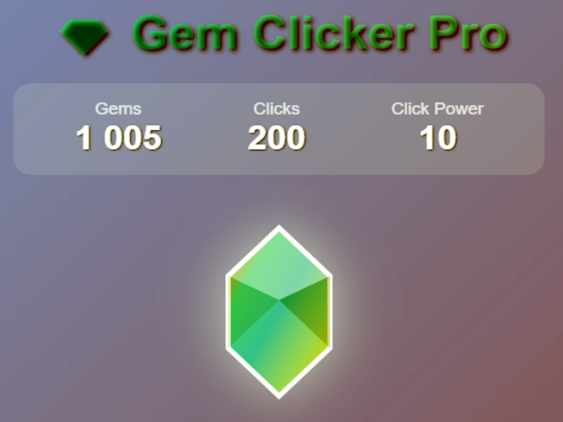لعبة GEM Clicker Pro على الانترنت